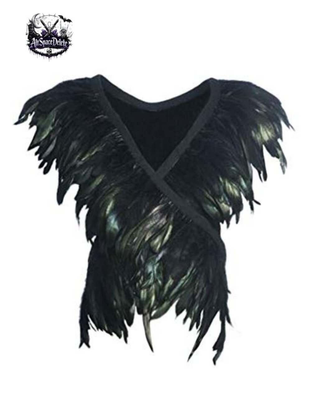 Handmade Real Feather Shrug Cape Lace Collar Shoulder Wrap
